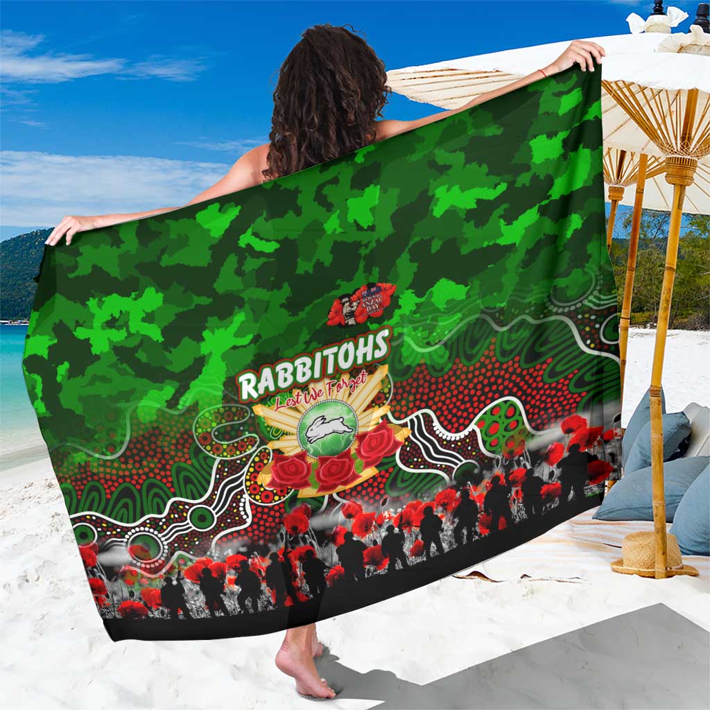 Rabbitohs ANZAC Day Sarong Australian Army - Lest We Forget