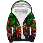 Personalized Rabbitohs ANZAC Day Sherpa Hoodie Australian Army - Lest We Forget