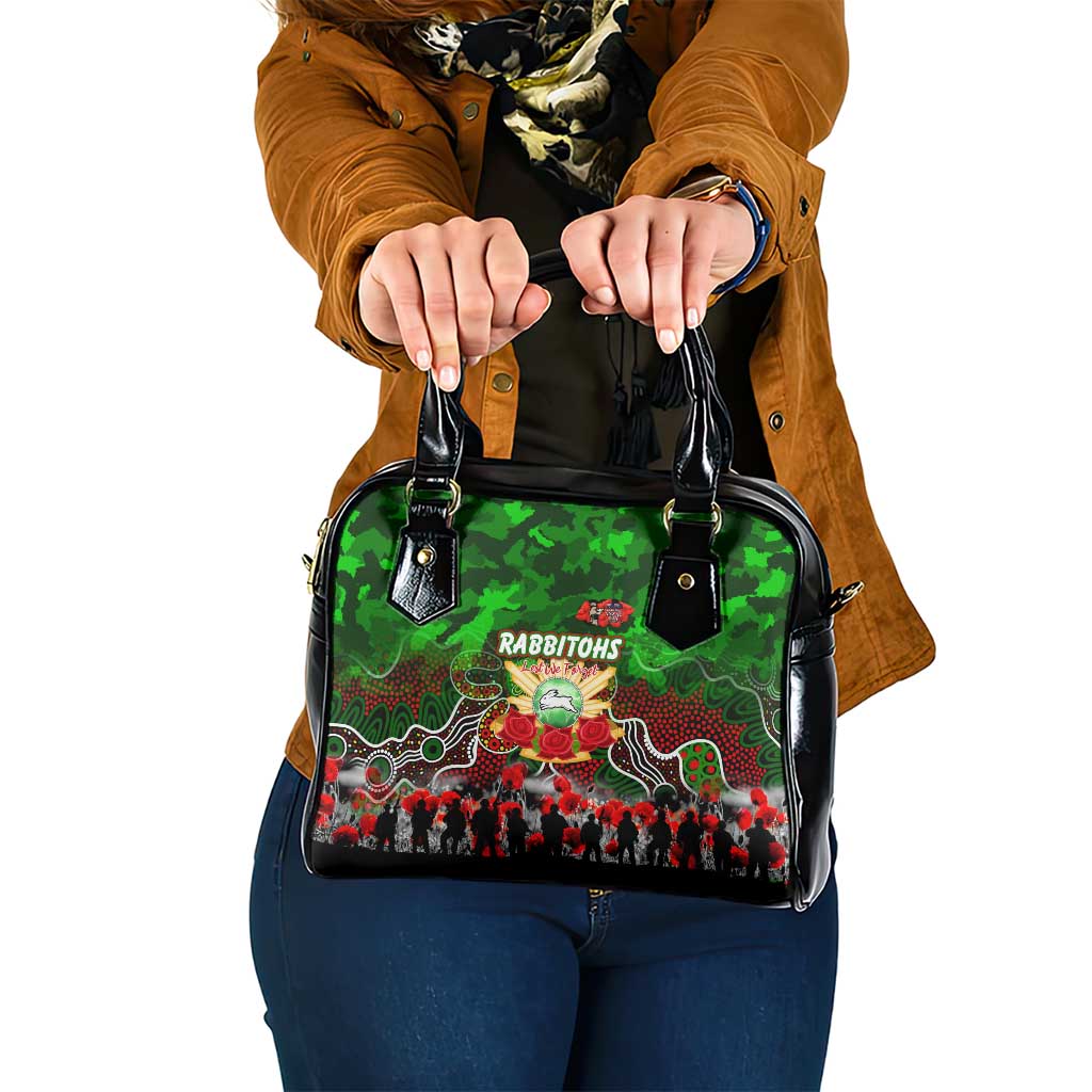 Rabbitohs ANZAC Day Shoulder Handbag Australian Army - Lest We Forget