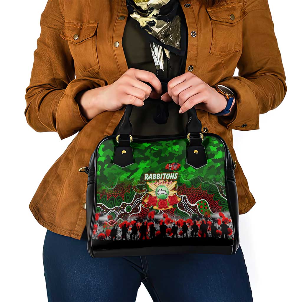 Rabbitohs ANZAC Day Shoulder Handbag Australian Army - Lest We Forget