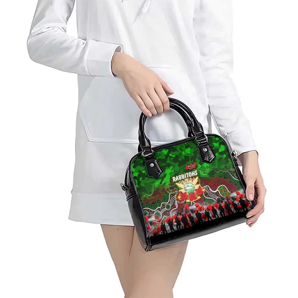 Rabbitohs ANZAC Day Shoulder Handbag Australian Army - Lest We Forget