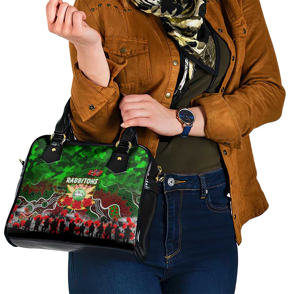 Rabbitohs ANZAC Day Shoulder Handbag Australian Army - Lest We Forget