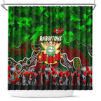 Rabbitohs ANZAC Day Shower Curtain Australian Army - Lest We Forget