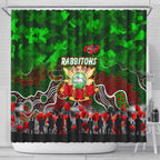 Rabbitohs ANZAC Day Shower Curtain Australian Army - Lest We Forget