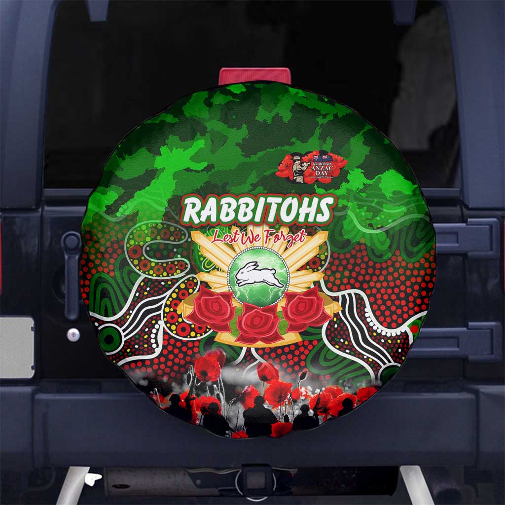 Rabbitohs ANZAC Day Spare Tire Cover Australian Army - Lest We Forget