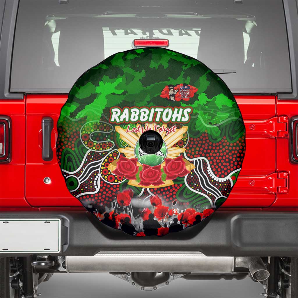 Rabbitohs ANZAC Day Spare Tire Cover Australian Army - Lest We Forget