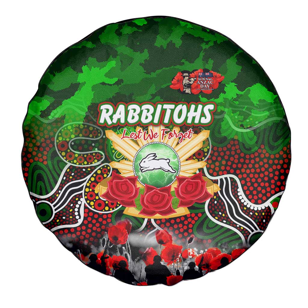 Rabbitohs ANZAC Day Spare Tire Cover Australian Army - Lest We Forget
