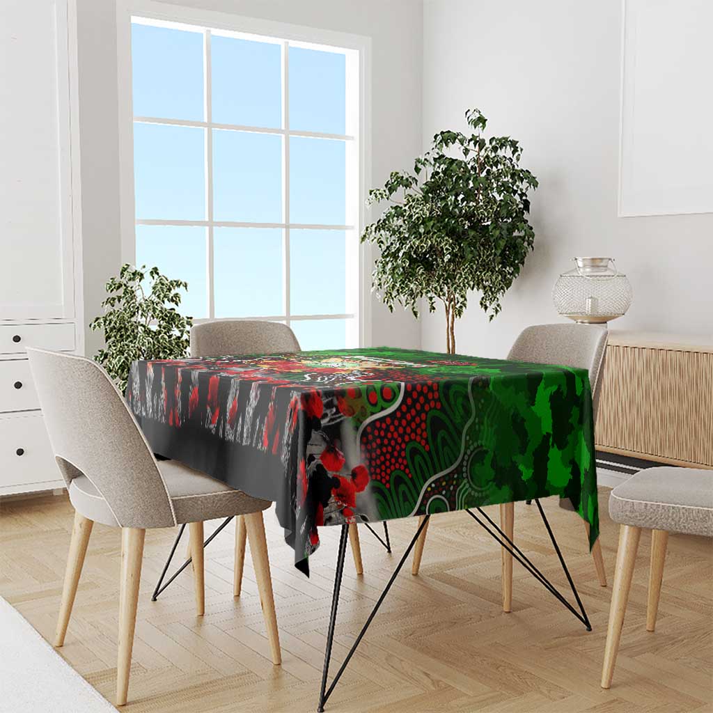 Rabbitohs ANZAC Day Tablecloth Australian Army - Lest We Forget