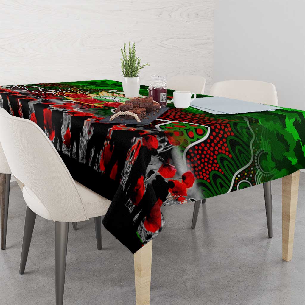 Rabbitohs ANZAC Day Tablecloth Australian Army - Lest We Forget