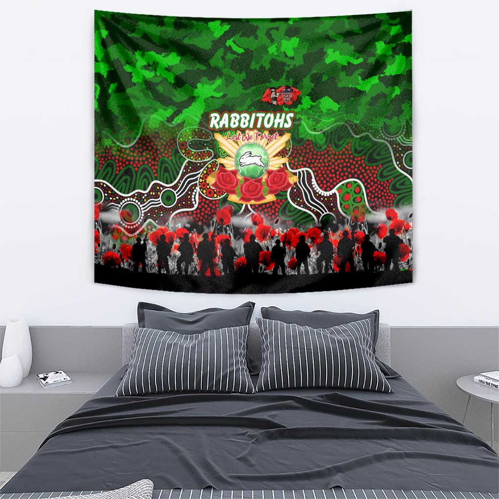 Rabbitohs ANZAC Day Tapestry Australian Army - Lest We Forget