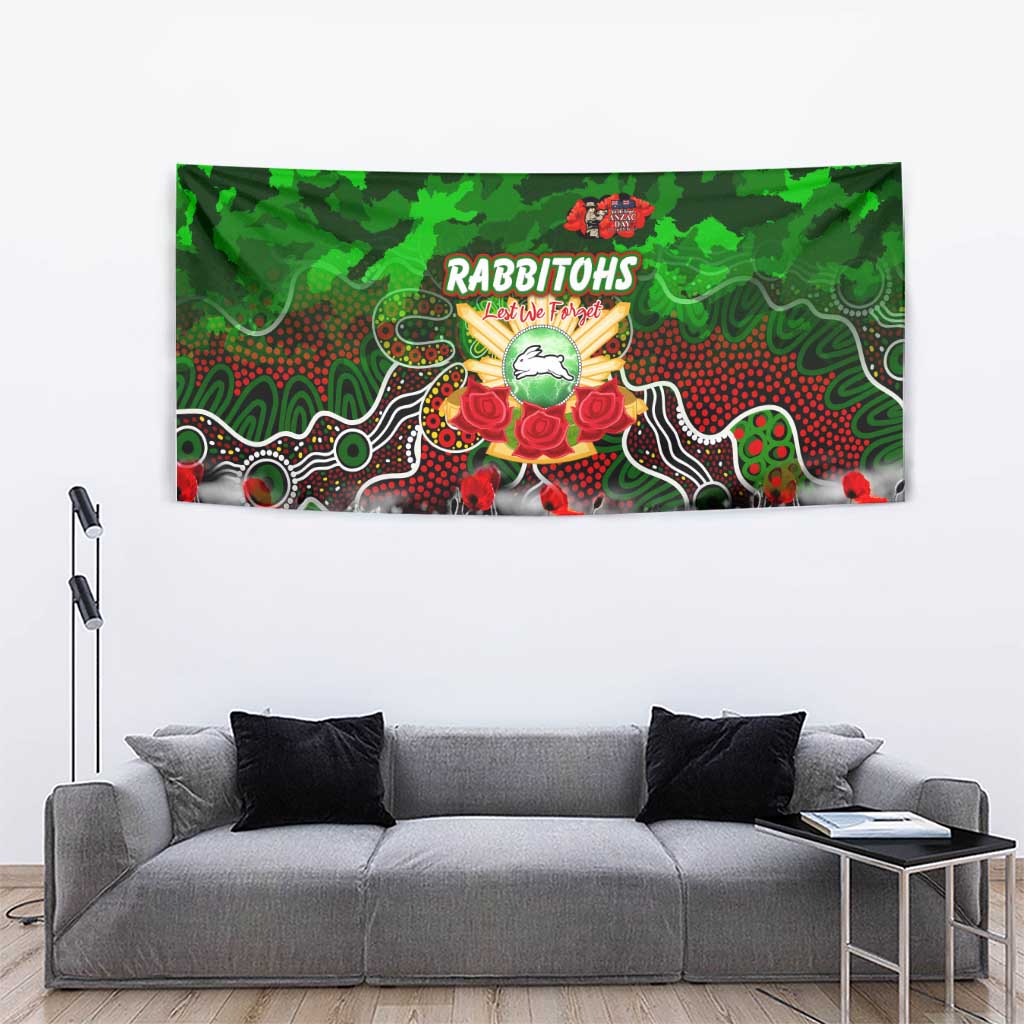 Rabbitohs ANZAC Day Tapestry Australian Army - Lest We Forget