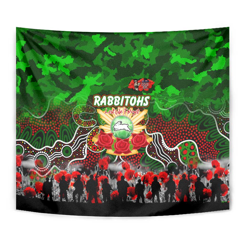 Rabbitohs ANZAC Day Tapestry Australian Army - Lest We Forget
