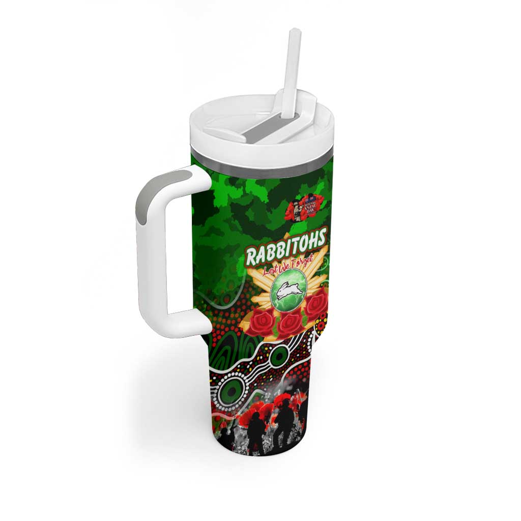 Personalized Rabbitohs ANZAC Day Tumbler With Handle Australian Army - Lest We Forget