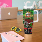 Personalized Rabbitohs ANZAC Day Tumbler With Handle Australian Army - Lest We Forget