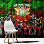 Rabbitohs ANZAC Day Window Curtain Australian Army - Lest We Forget