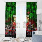 Rabbitohs ANZAC Day Window Curtain Australian Army - Lest We Forget