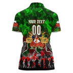 Personalized Rabbitohs ANZAC Day Women Polo Shirt Australian Army - Lest We Forget