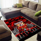 Dragons ANZAC Day Area Rug Australian Army - Lest We Forget