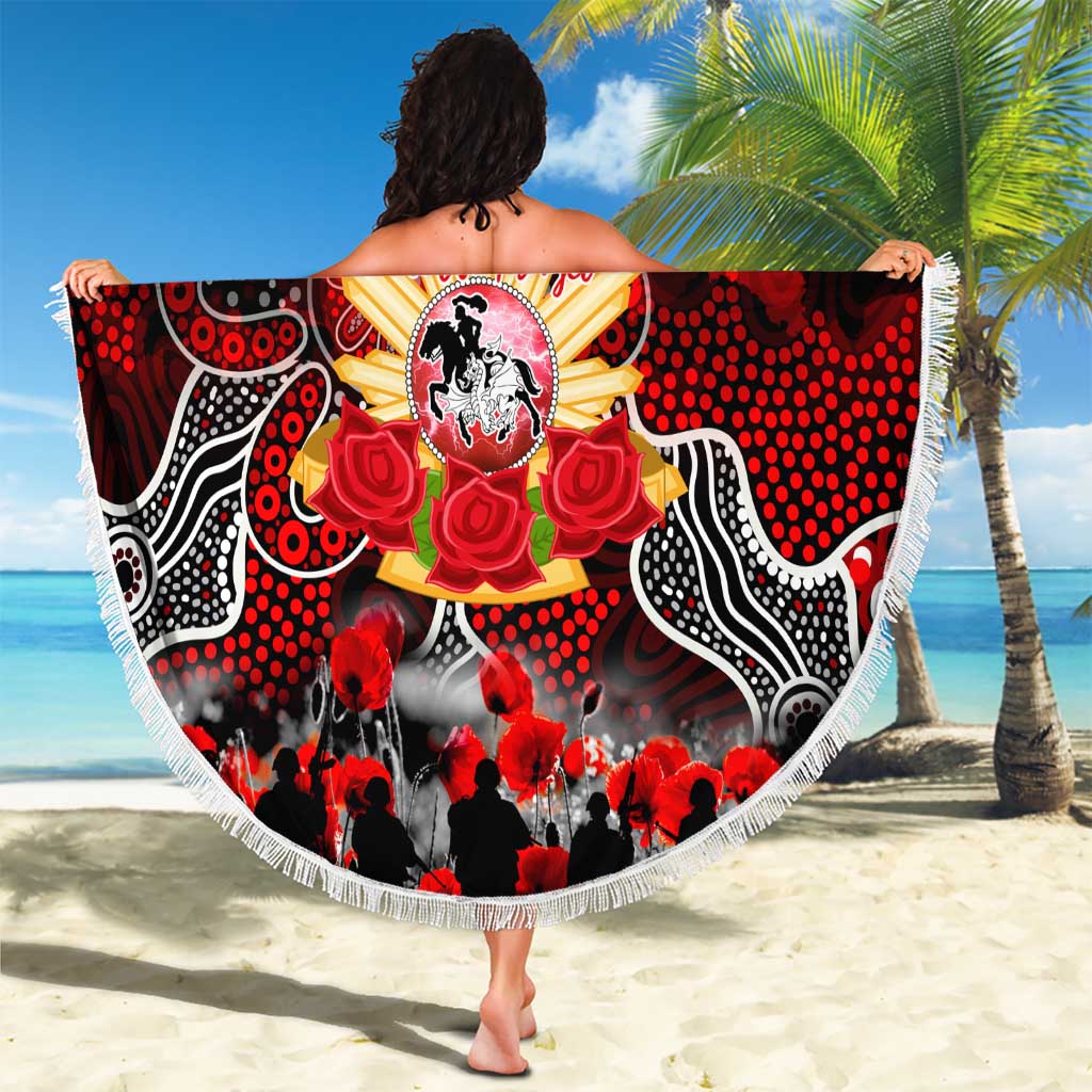 Dragons ANZAC Day Beach Blanket Australian Army - Lest We Forget