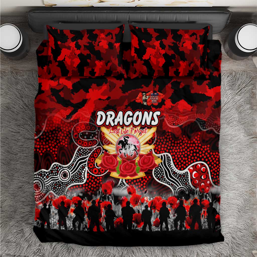Dragons ANZAC Day Bedding Set Australian Army - Lest We Forget