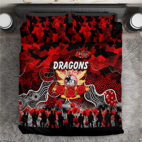 Dragons ANZAC Day Bedding Set Australian Army - Lest We Forget