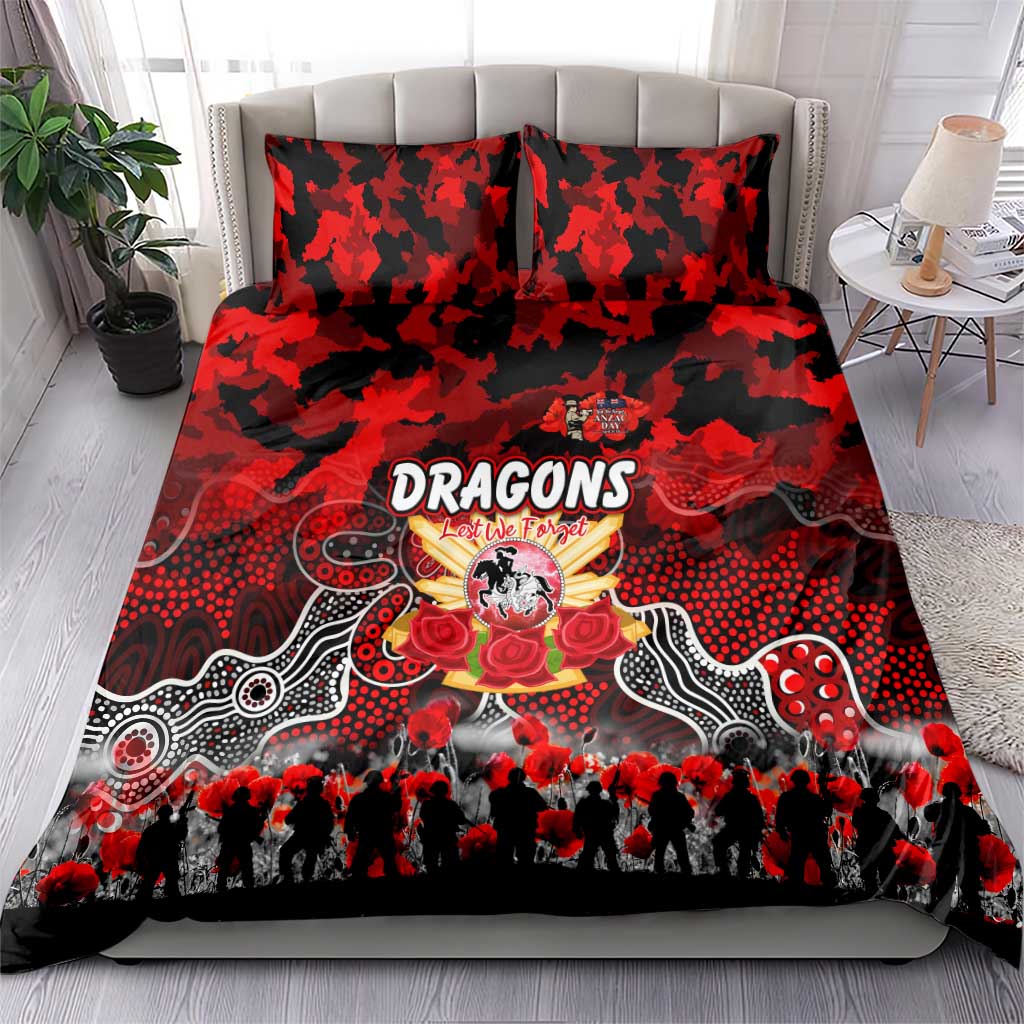 Dragons ANZAC Day Bedding Set Australian Army - Lest We Forget