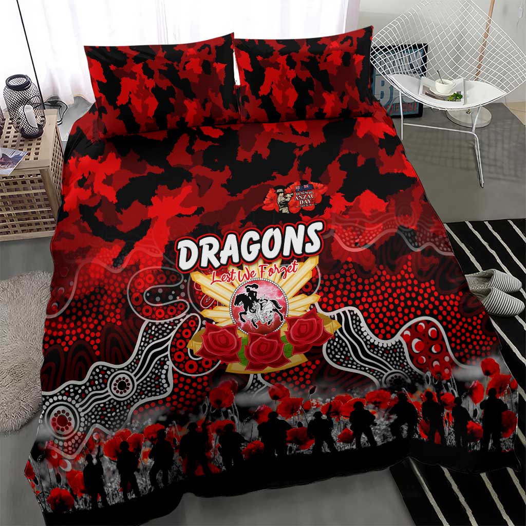 Dragons ANZAC Day Bedding Set Australian Army - Lest We Forget