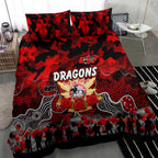 Dragons ANZAC Day Bedding Set Australian Army - Lest We Forget