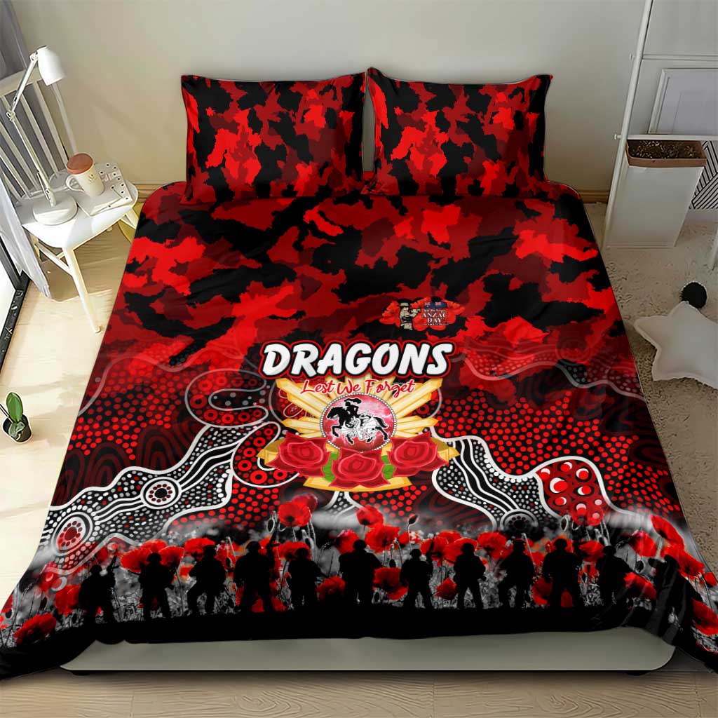 Dragons ANZAC Day Bedding Set Australian Army - Lest We Forget