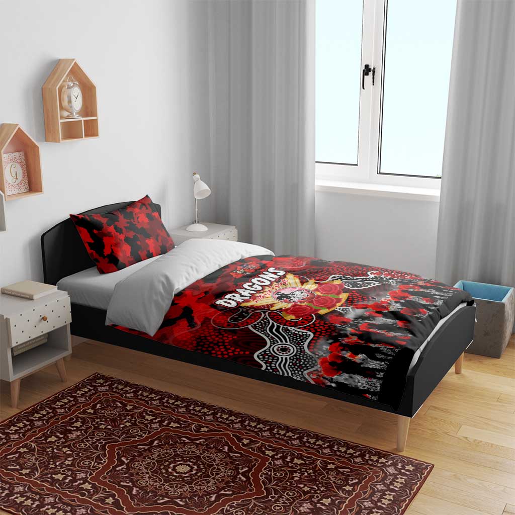 Dragons ANZAC Day Bedding Set Australian Army - Lest We Forget