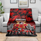 Dragons ANZAC Day Blanket Australian Army - Lest We Forget