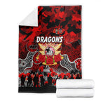 Dragons ANZAC Day Blanket Australian Army - Lest We Forget