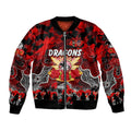 Personalized Dragons ANZAC Day Bomber Jacket Australian Army - Lest We Forget