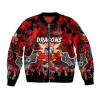 Personalized Dragons ANZAC Day Bomber Jacket Australian Army - Lest We Forget