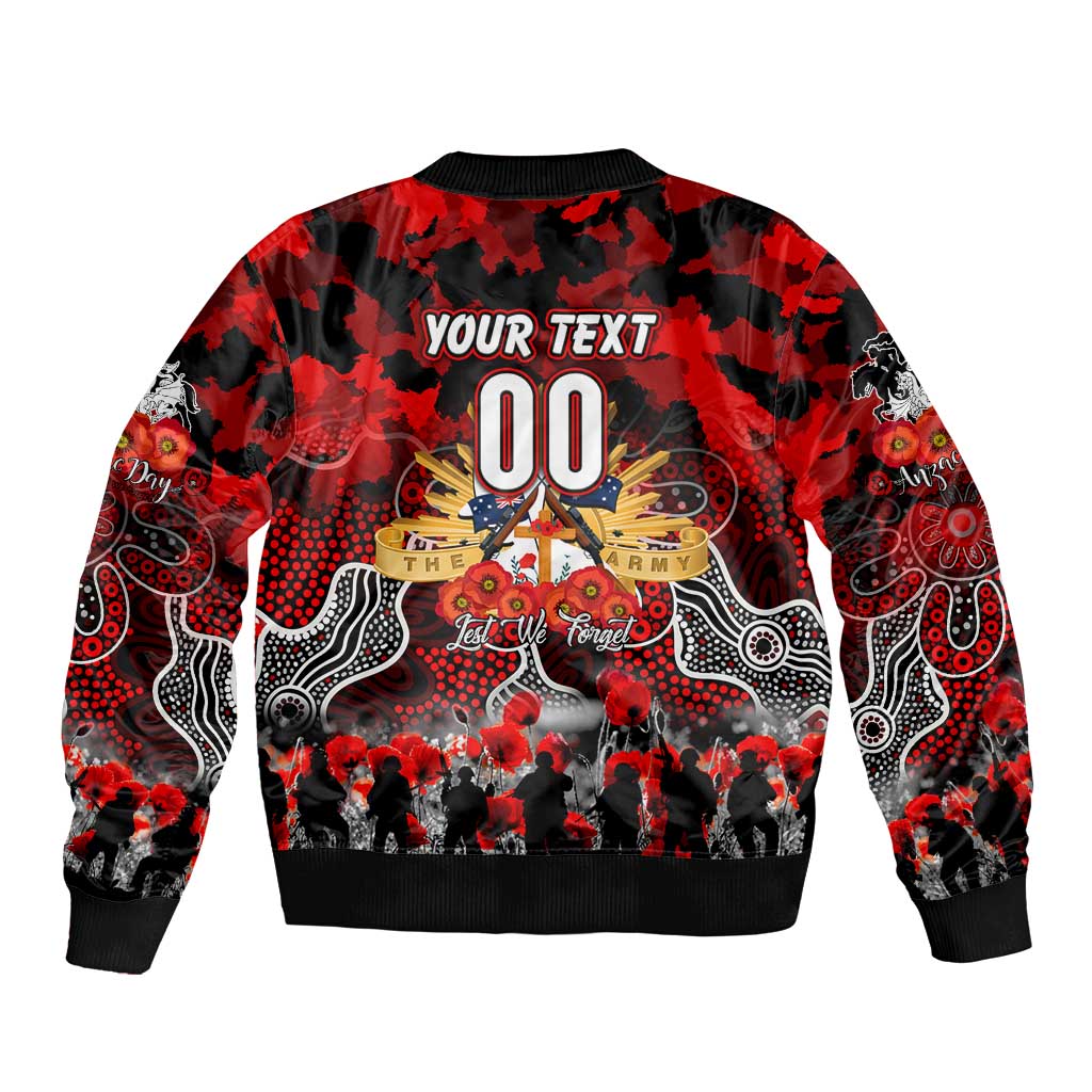 Personalized Dragons ANZAC Day Bomber Jacket Australian Army - Lest We Forget