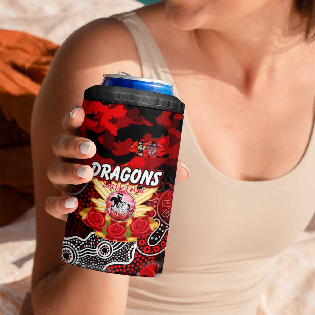 Personalized Dragons ANZAC Day 4 in 1 Can Cooler Tumbler Australian Army - Lest We Forget