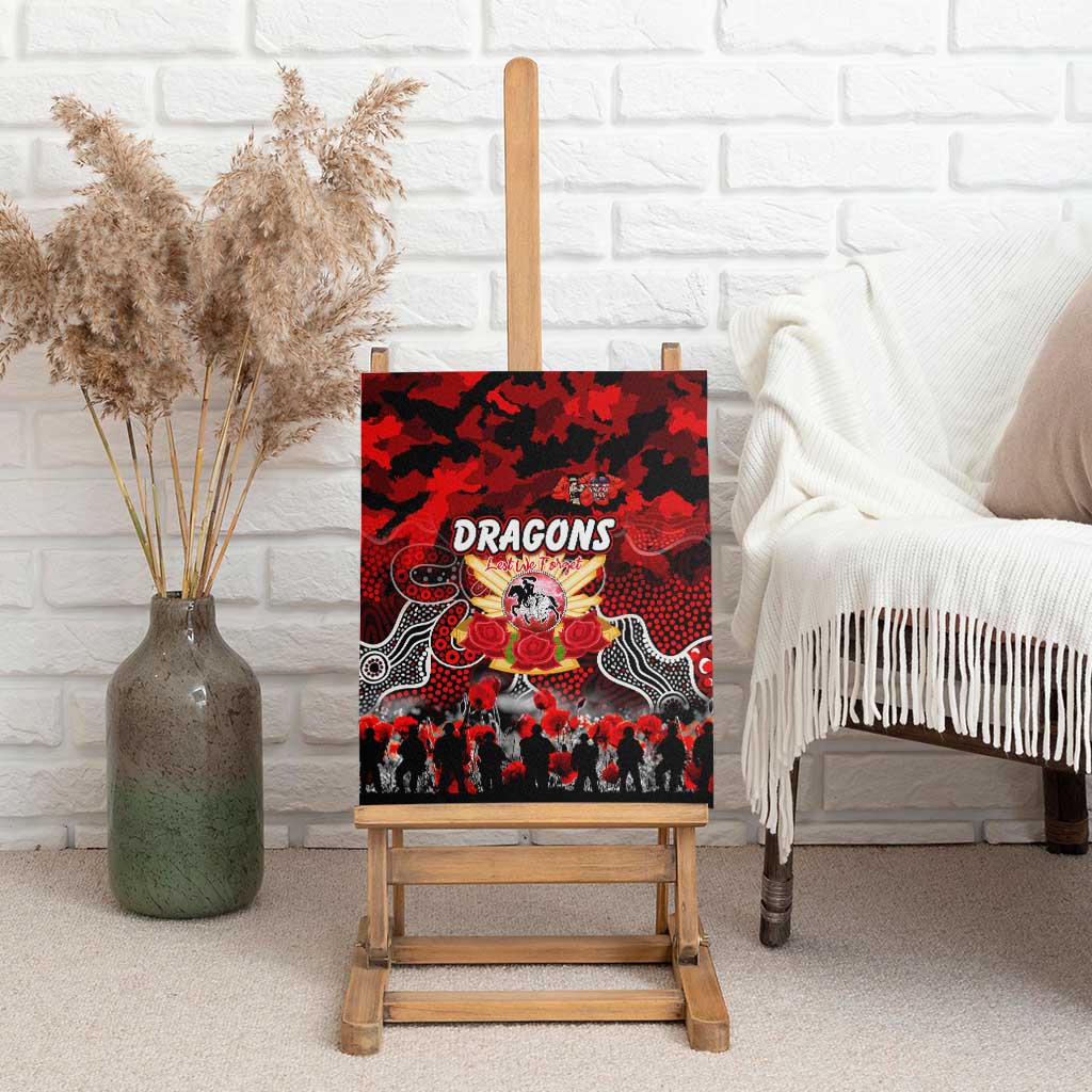 Dragons ANZAC Day Canvas Wall Art Australian Army - Lest We Forget