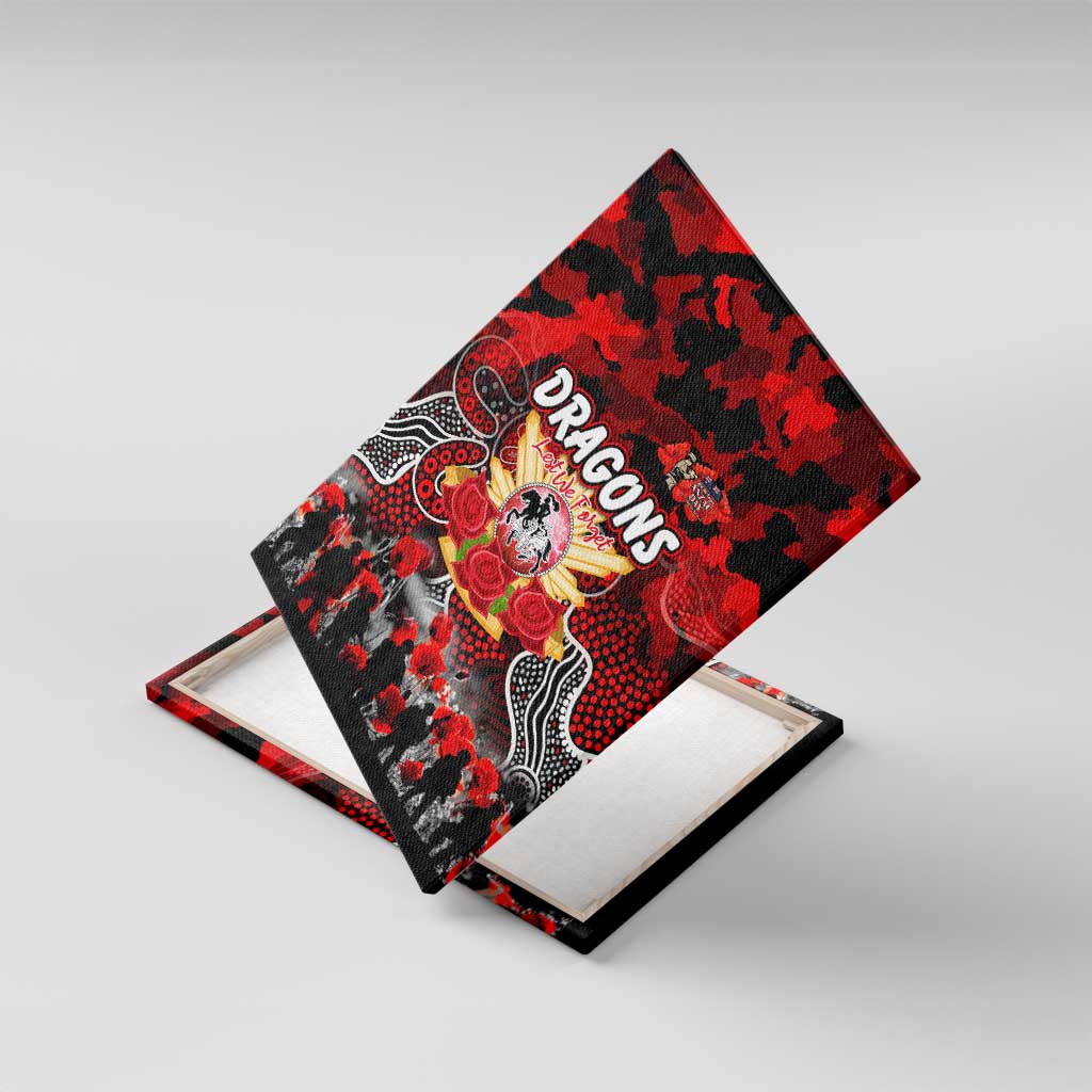 Dragons ANZAC Day Canvas Wall Art Australian Army - Lest We Forget