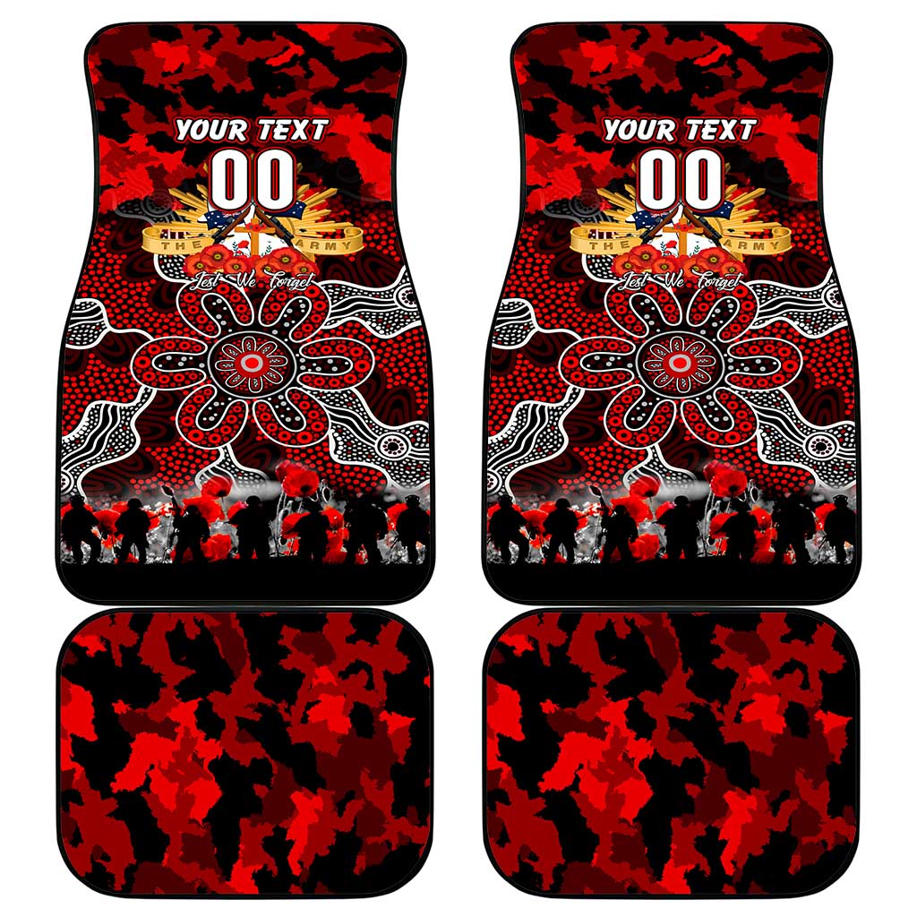 Dragons ANZAC Day Car Mats Australian Army - Lest We Forget