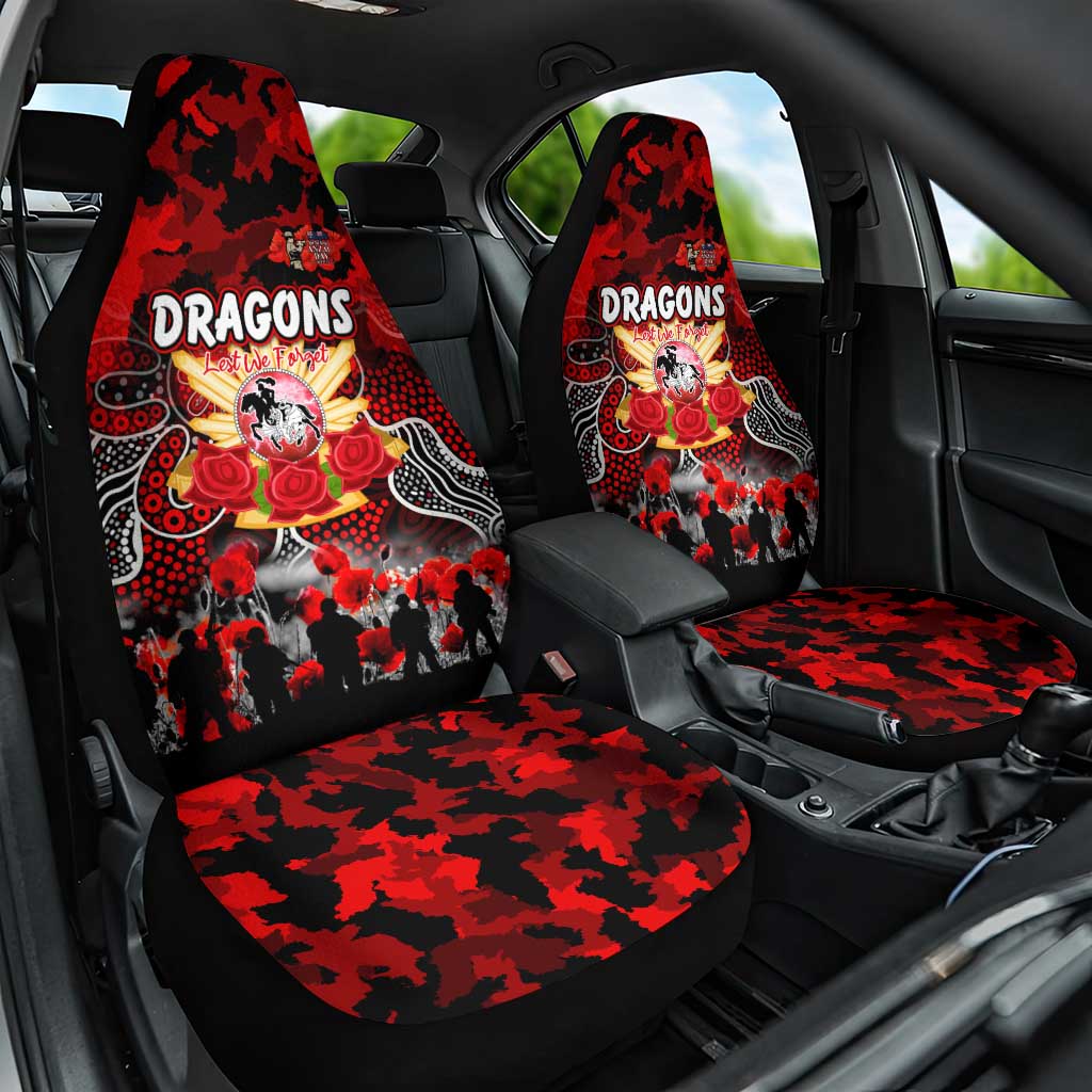 Dragons ANZAC Day Car Seat Cover Australian Army - Lest We Forget