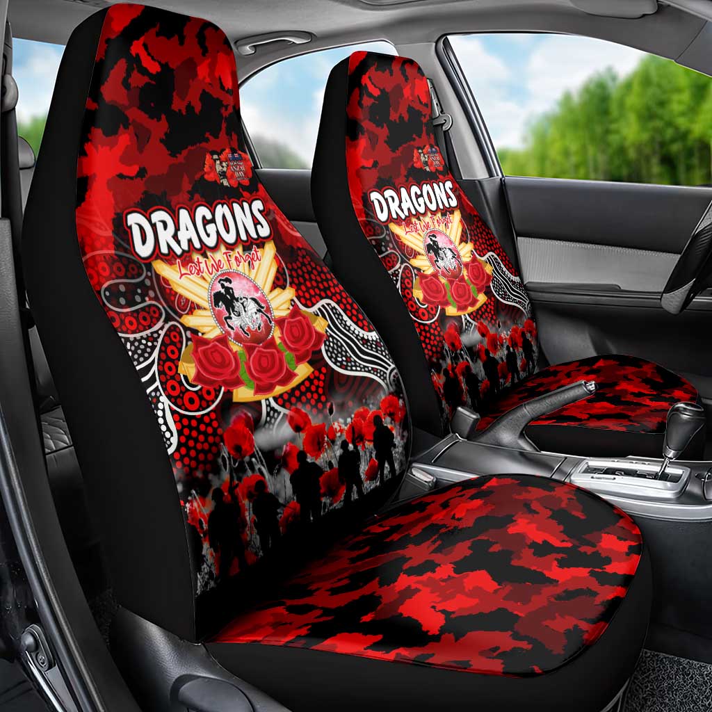 Dragons ANZAC Day Car Seat Cover Australian Army - Lest We Forget