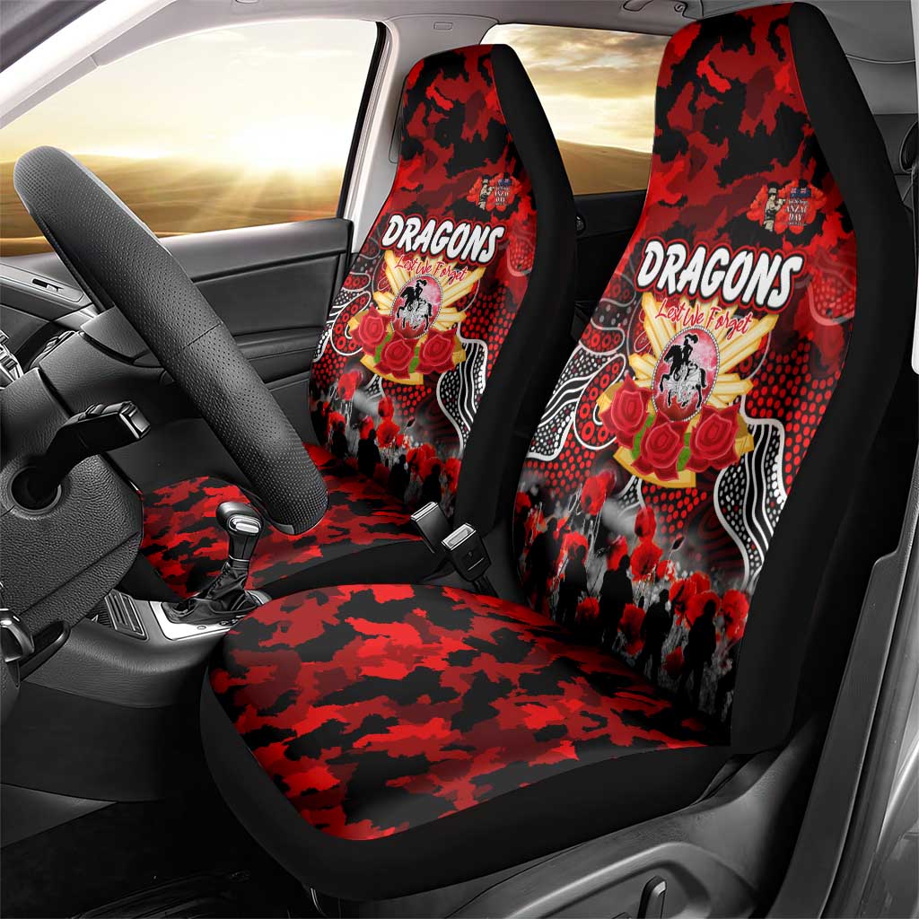 Dragons ANZAC Day Car Seat Cover Australian Army - Lest We Forget