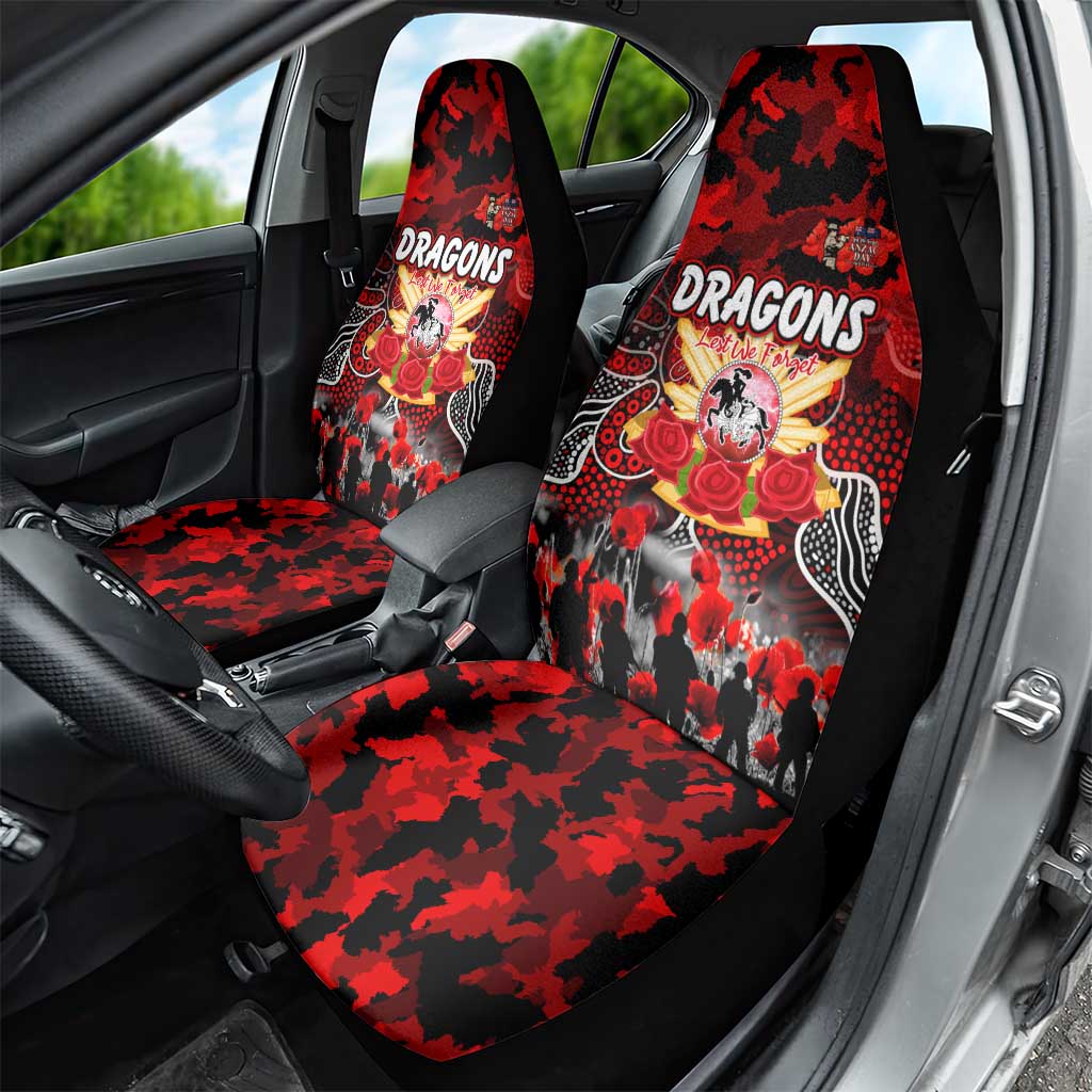 Dragons ANZAC Day Car Seat Cover Australian Army - Lest We Forget
