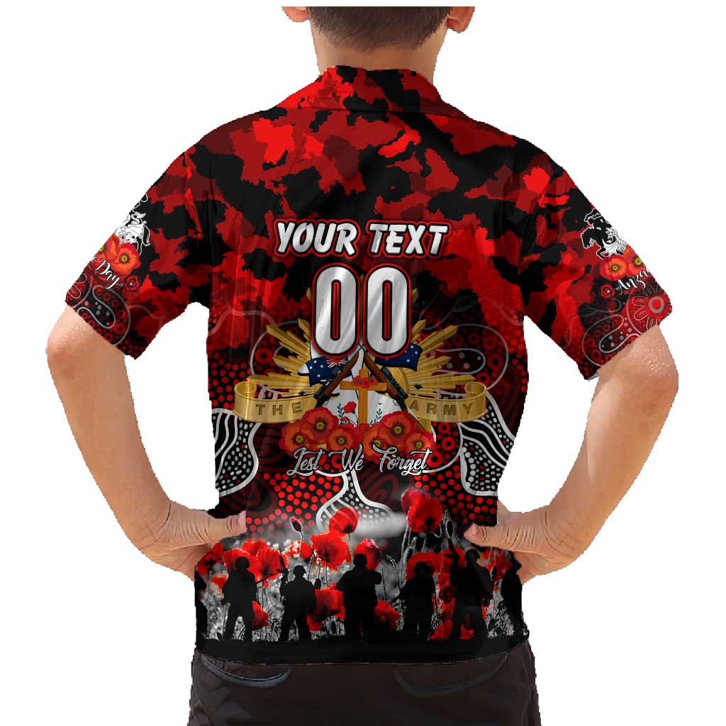 Personalized Dragons ANZAC Day Family Matching Mermaid Dress and Hawaiian Shirt Australian Army - Lest We Forget