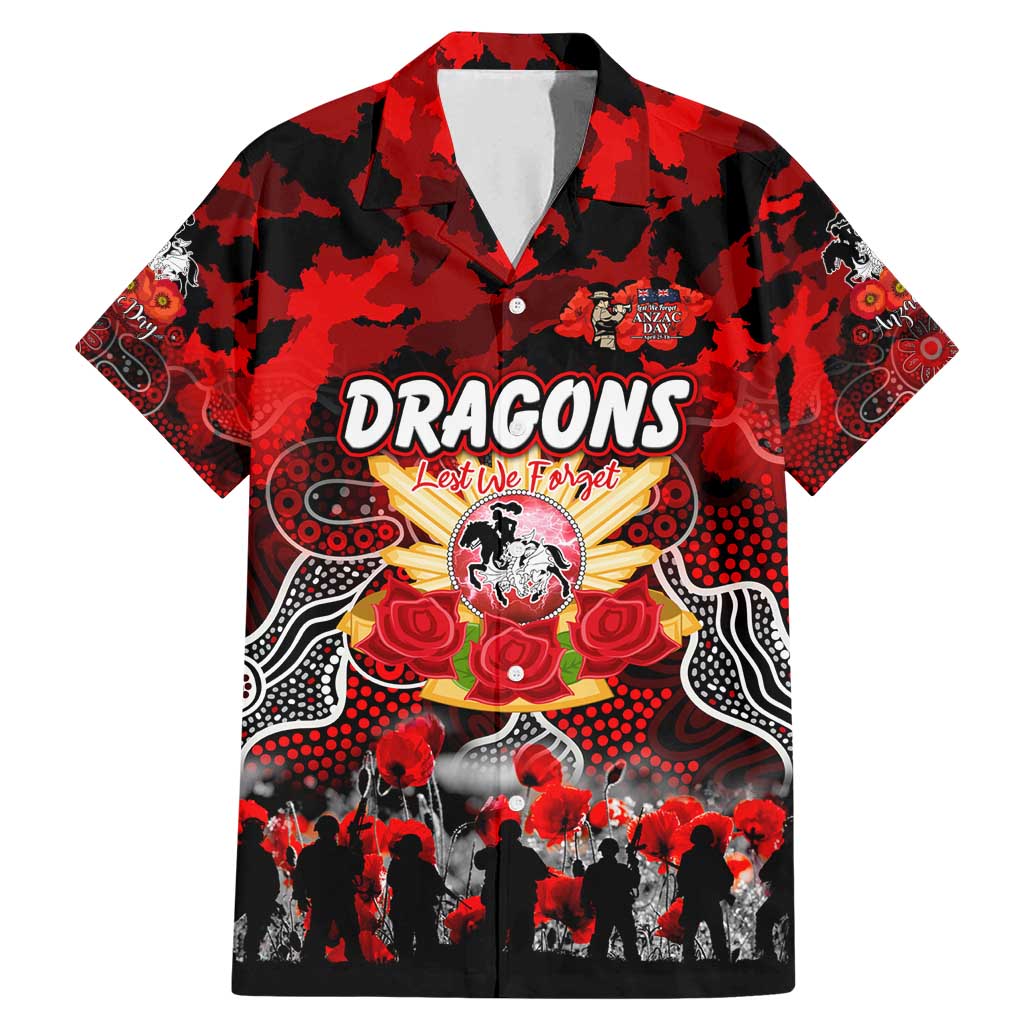 Personalized Dragons ANZAC Day Family Matching Mermaid Dress and Hawaiian Shirt Australian Army - Lest We Forget