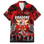 Personalized Dragons ANZAC Day Family Matching Off The Shoulder Long Sleeve Dress and Hawaiian Shirt Australian Army - Lest We Forget