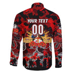 Personalized Dragons ANZAC Day Family Matching Off The Shoulder Long Sleeve Dress and Hawaiian Shirt Australian Army - Lest We Forget