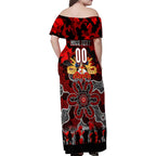 Personalized Dragons ANZAC Day Family Matching Off Shoulder Maxi Dress and Hawaiian Shirt Australian Army - Lest We Forget