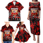 Personalized Dragons ANZAC Day Family Matching Puletasi and Hawaiian Shirt Australian Army - Lest We Forget