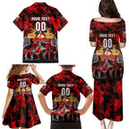 Personalized Dragons ANZAC Day Family Matching Puletasi and Hawaiian Shirt Australian Army - Lest We Forget